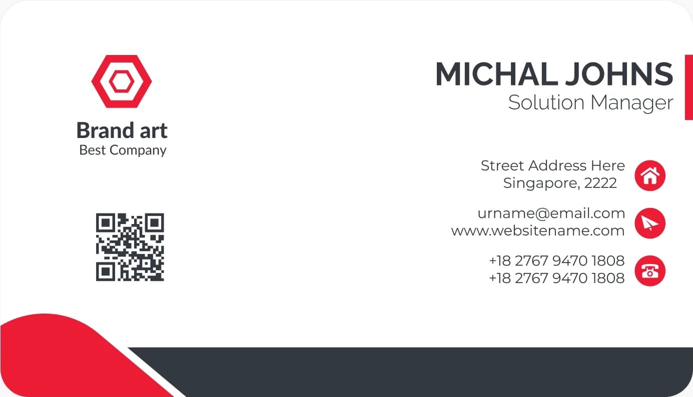 Sample visiting card