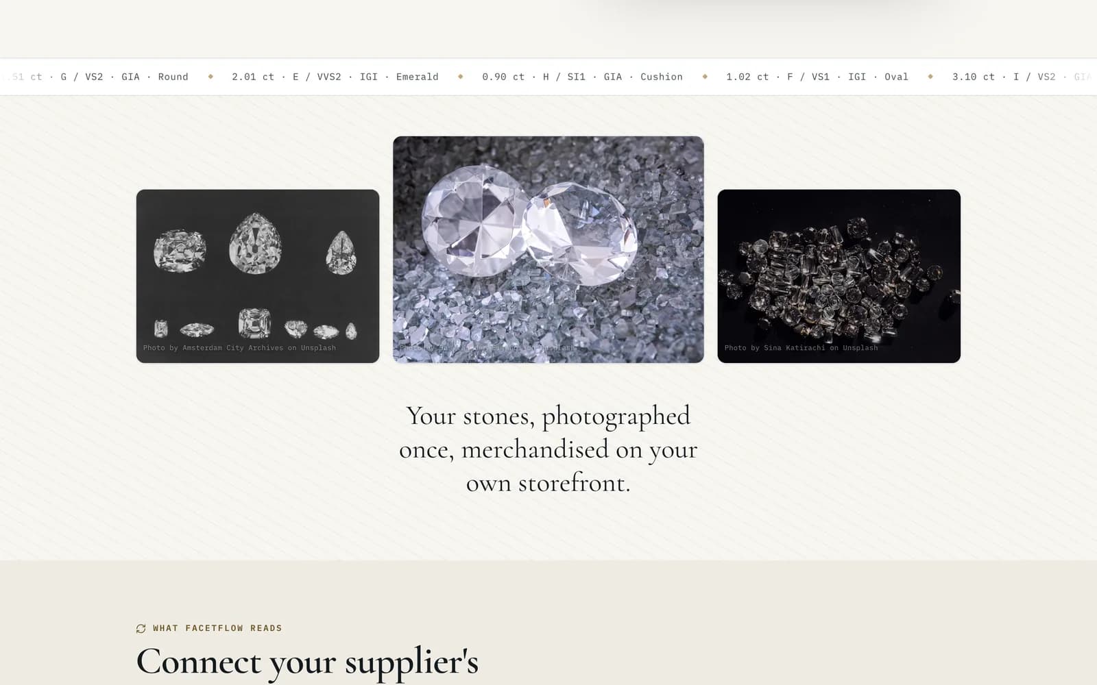 Supplier files and live feeds screen
