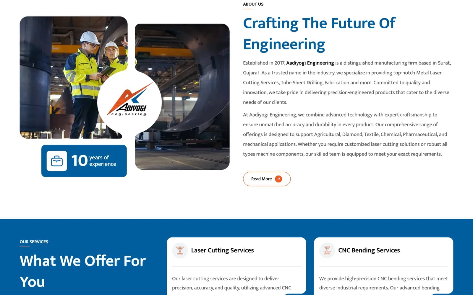 Aadiyogi Engineering — screen 1