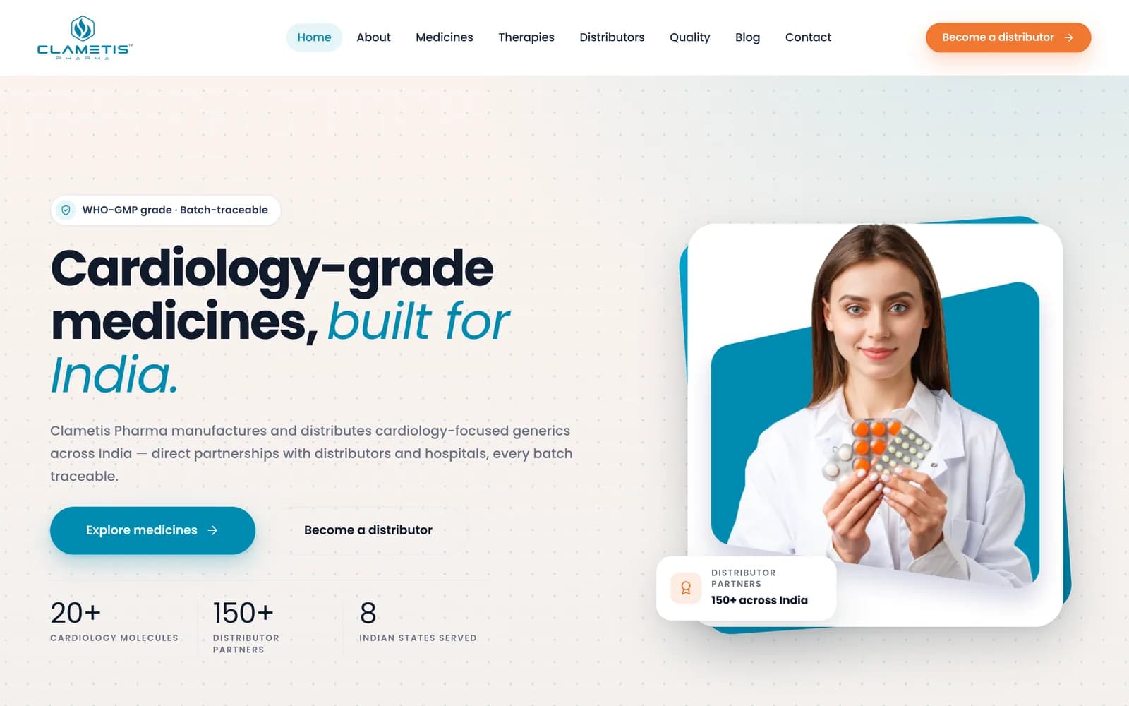 Clametis Pharma website