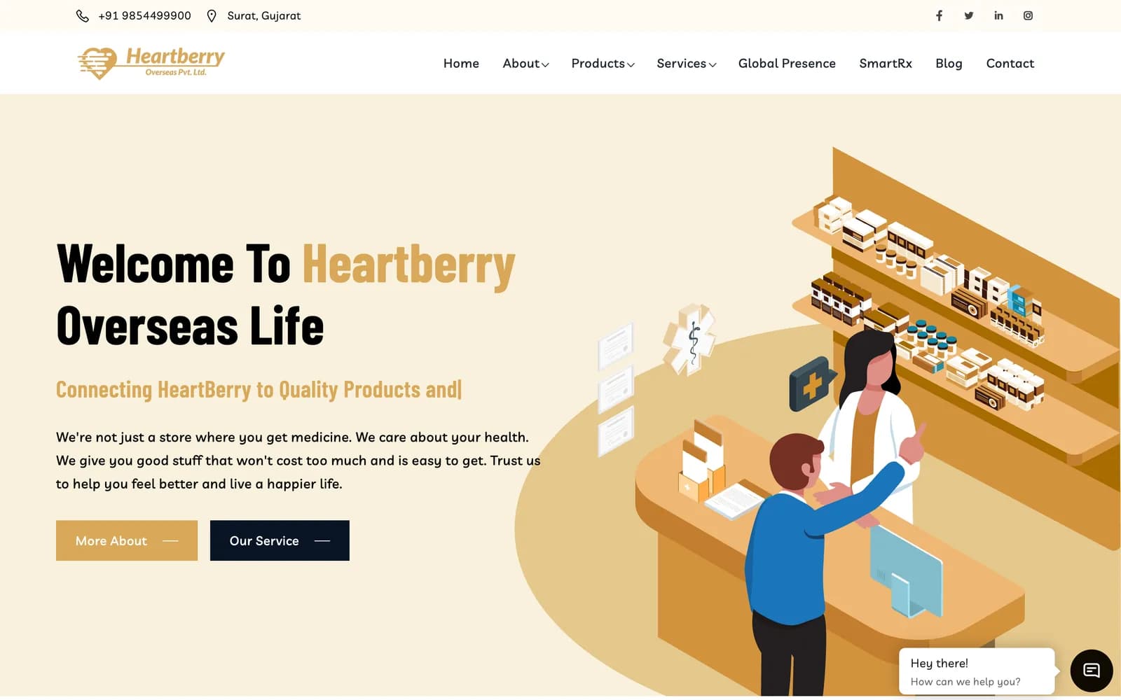 Heartberry Overseas website