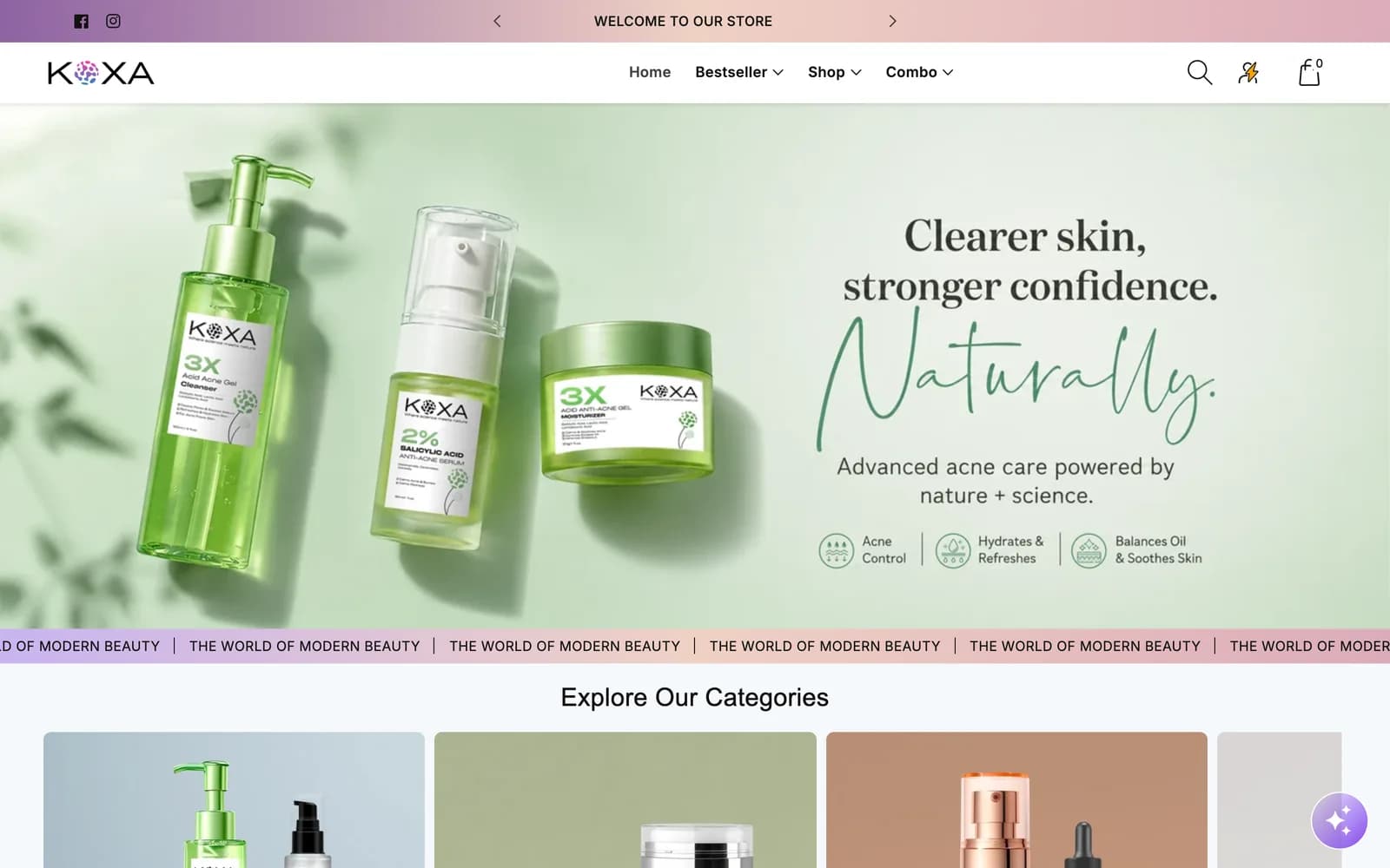 Koxa Cosmetics — screenshot