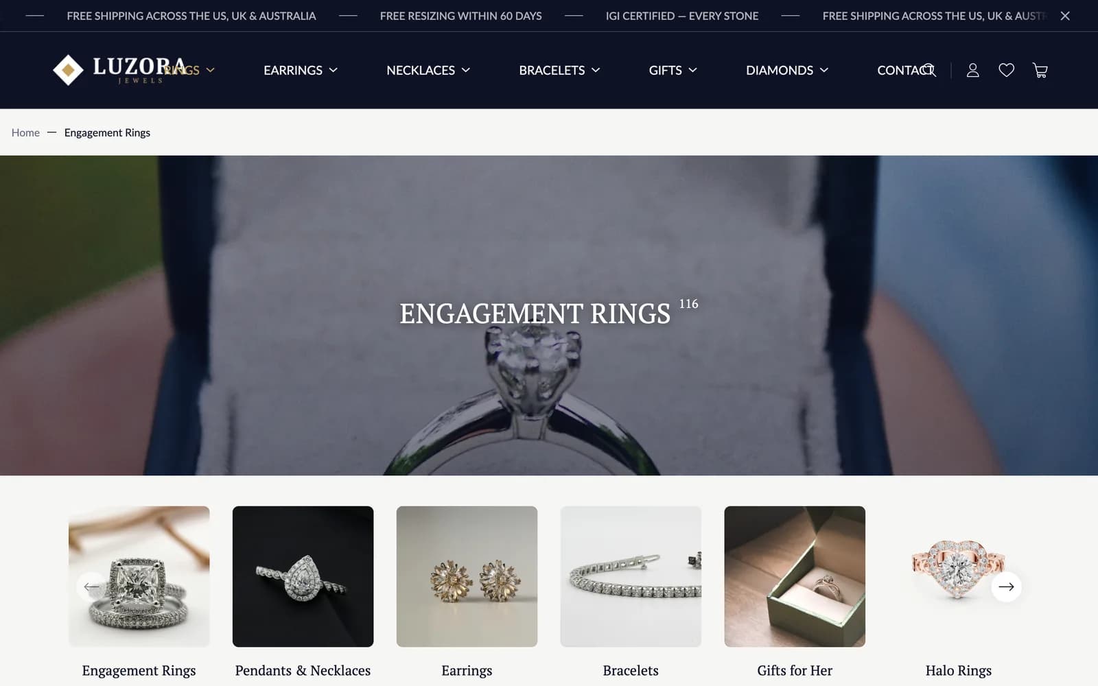 Luzora Jewels — screen 2