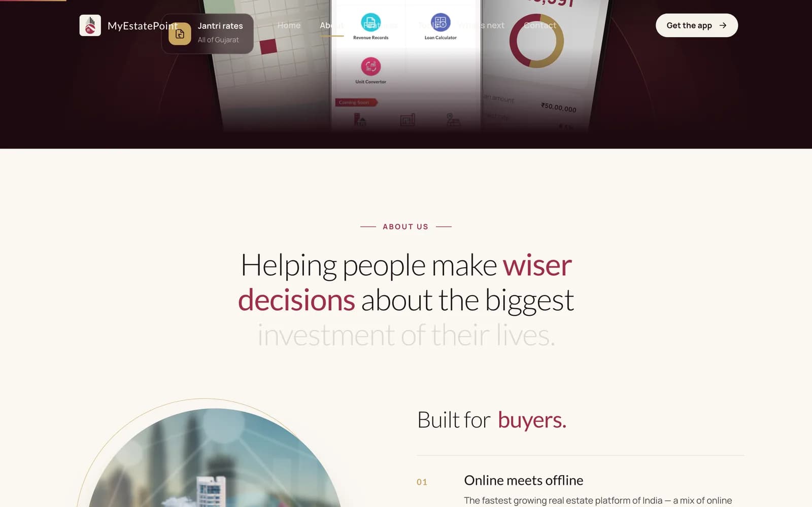 MyEstatePoint — screen 1