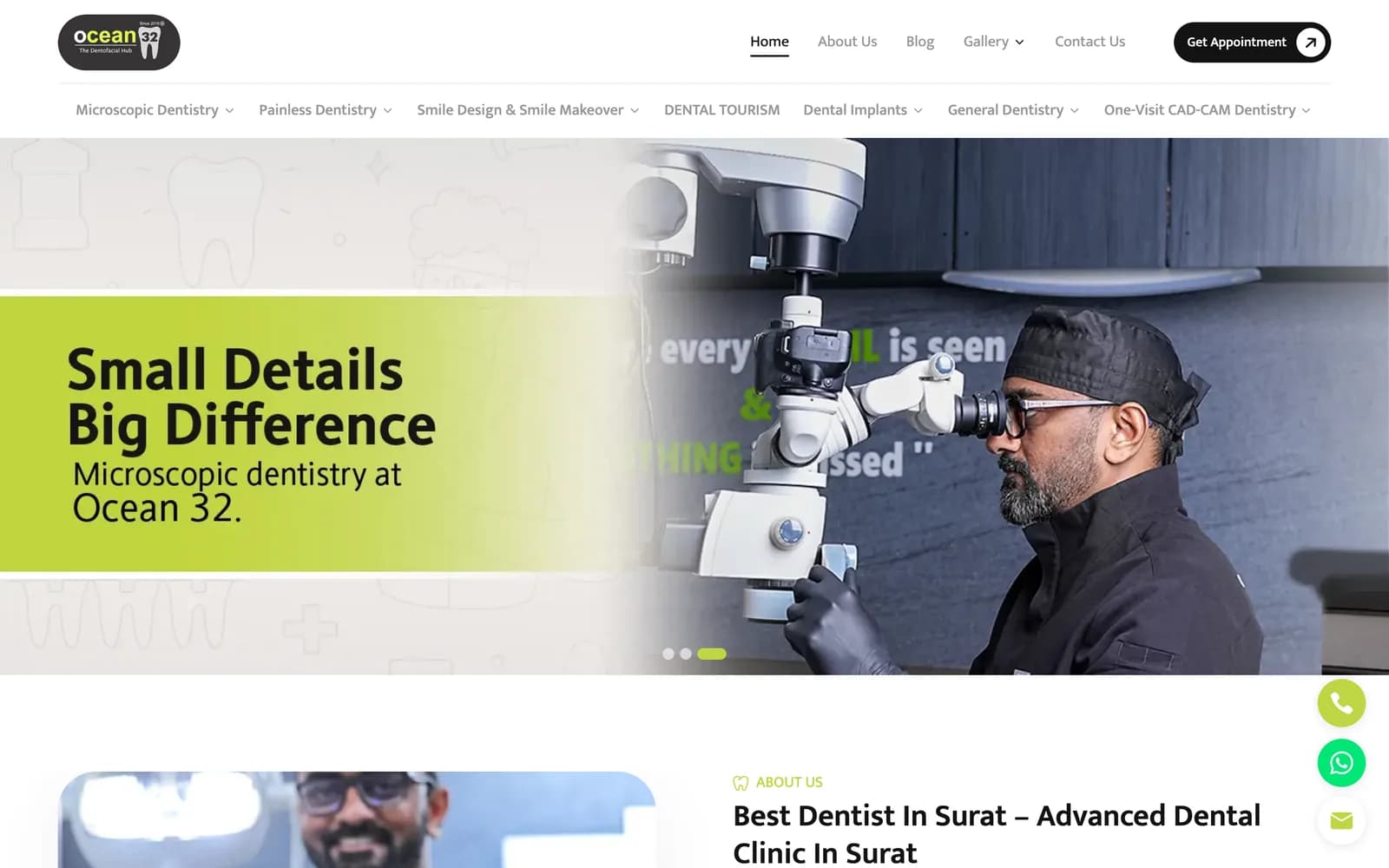 Ocean32 Dentofacial Hub website