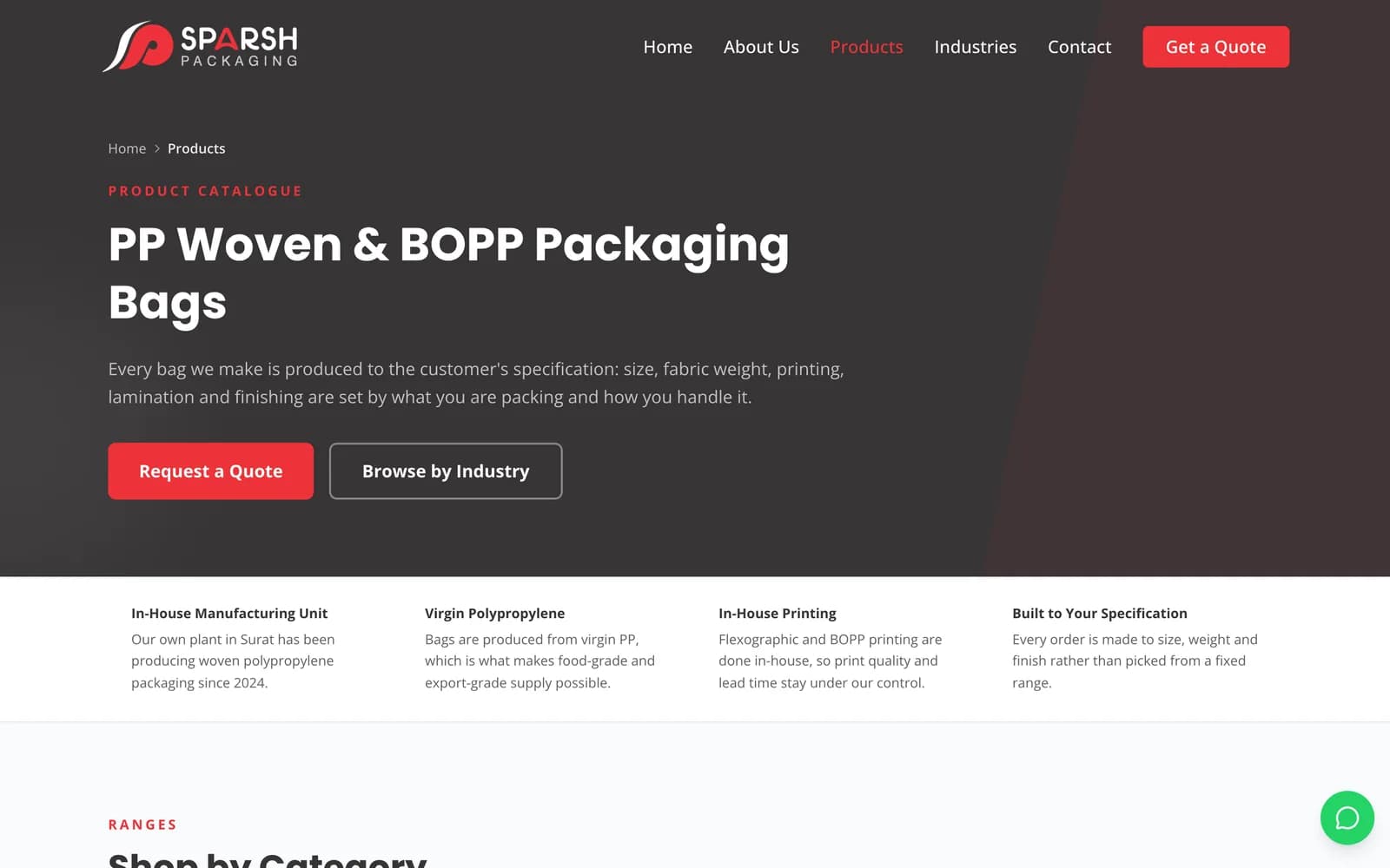 Sparsh Packaging — screen 3
